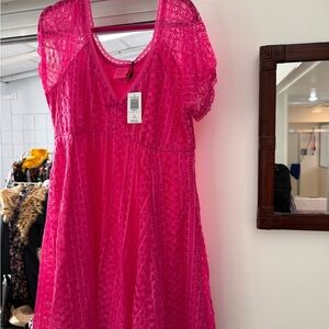 Torrid x Betsey Johnson hot pink Babydoll. NWT 1X